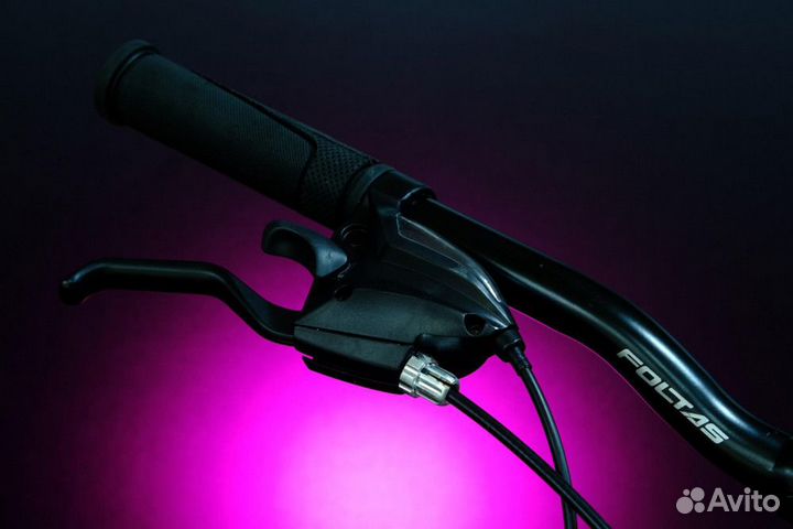 Велосипед подростковый 24 черный розовый