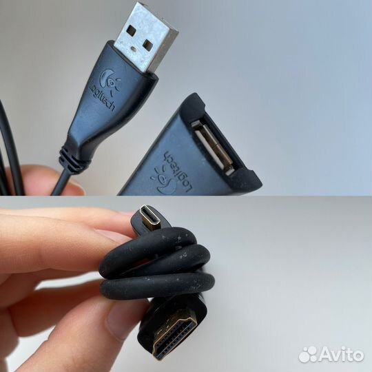 Кабель провод Hdmi, Удлинитель USB Logitech
