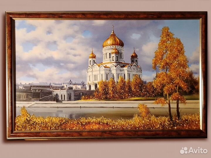 Картина с янтарем