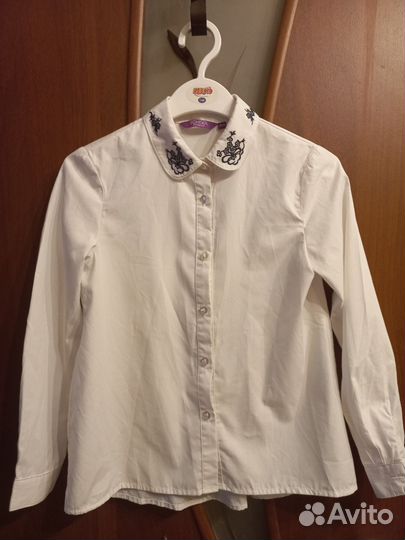 Рубашка блузка белая детская