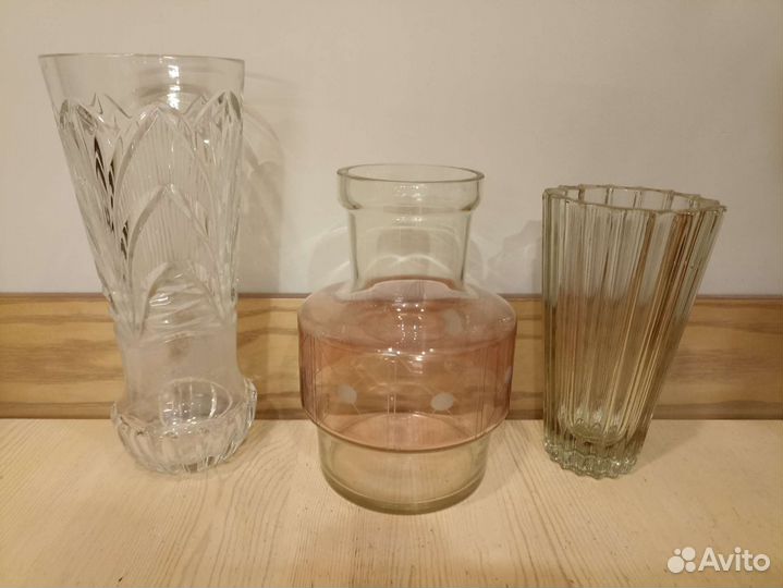 Вазы, графины СССР хрусталь и стекло