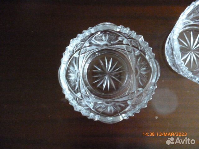 Хрустальная конфетницы советского производства