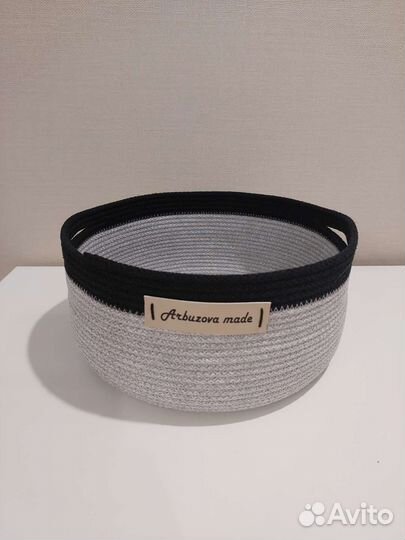 Корзина из хлопкового шнура