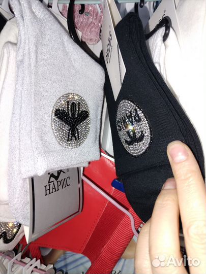Носки со стразами