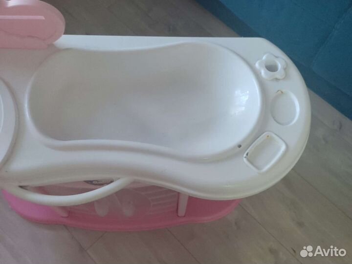 Детская игрушечная мебель две кроватки шкаф