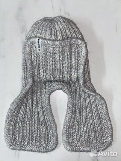 Шапка вязаная ушанка