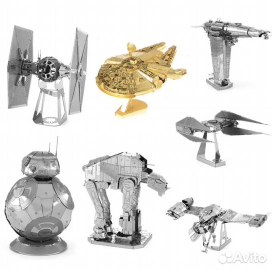 3D пазл металлический