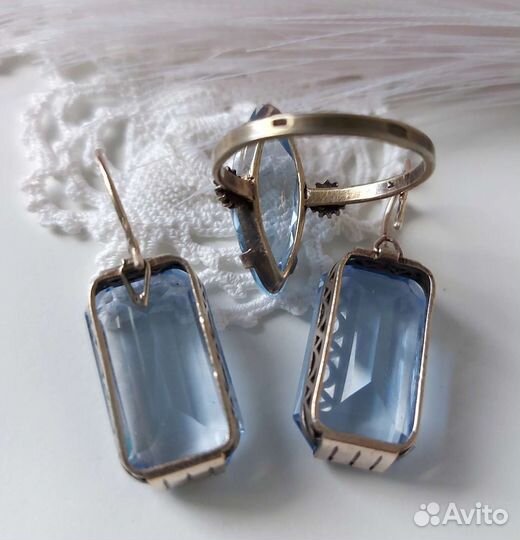 Серебряный комплект 875 пробы