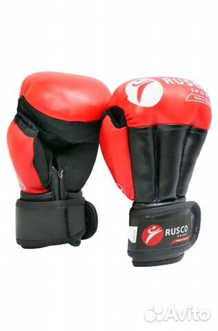 Перчатки р/б RuscoSport 12 Oz красные