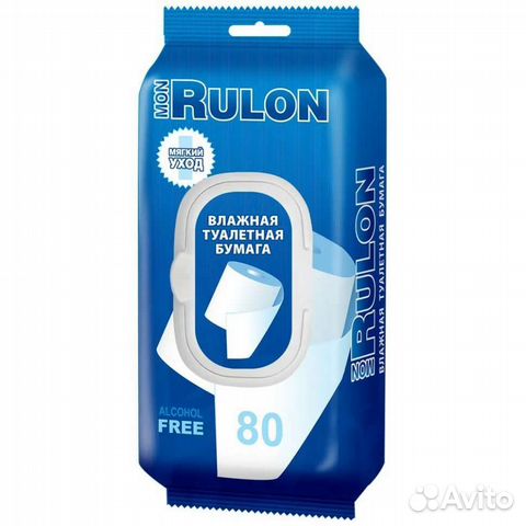 Влажная туалетная бумага MON rulon 80 шт