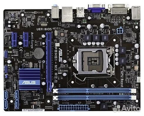 Рабочая материнка asus p8h61-mx r2.0 с CPU i5-2550