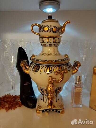 Самовар фарфор СССР гжель