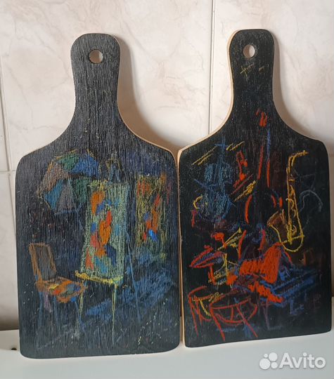 Доска разделочная расписная фанера