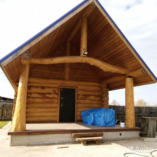 Срубы дома бани из бревна