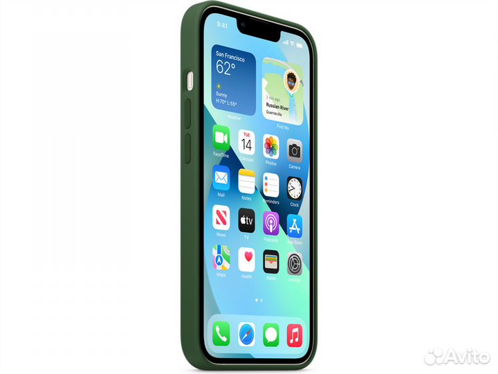 Клип-кейс iPhone 13 Silicone Case Soft Touch Зелен