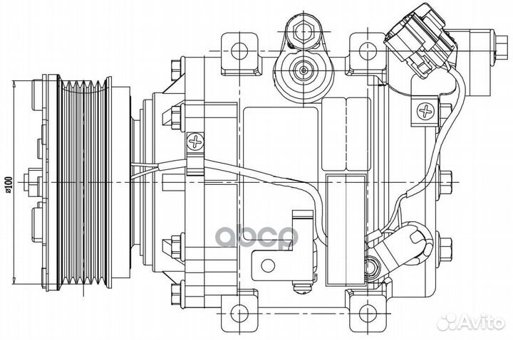 Компрессор кондиц. chery tiggo 4 (17) 1.5I/1.5T