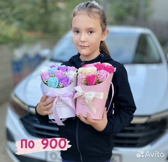 Букет из мыльных роз