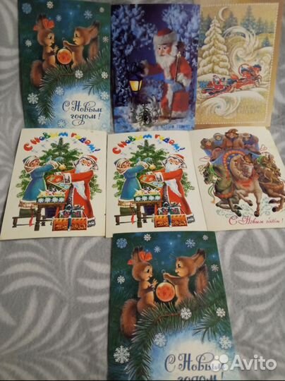 Новогодние открытки СССР