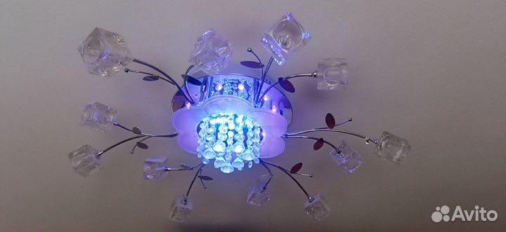 Люстра потолочная б/у - лампочки G4 12в