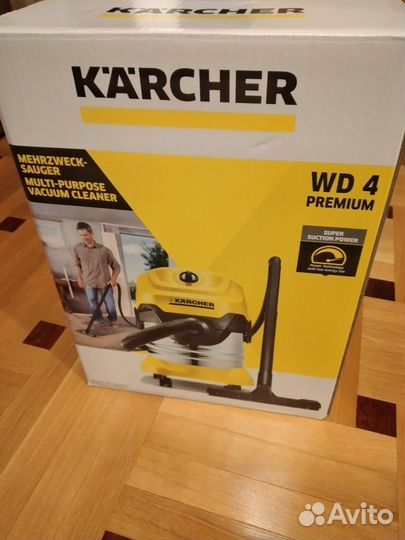 Пылесос karcher новый WD 4 premium