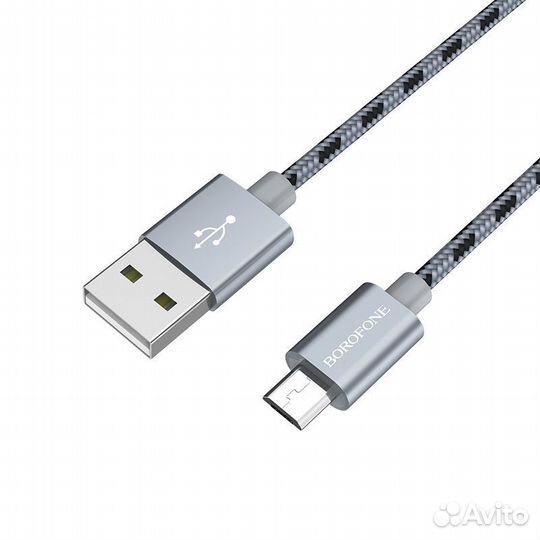 Кабель USB borofone BX24 Ring, USB - microusb, 2.4
