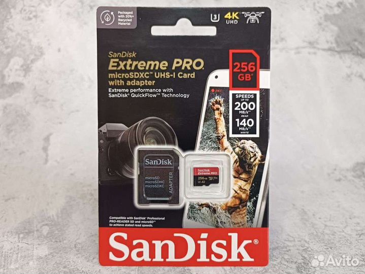 Карты памяти Sandisk Extreme Pro microsdxc -256gb
