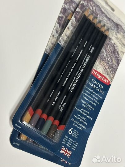 Набор угольных карандашей Derwent Tinted Charcoal