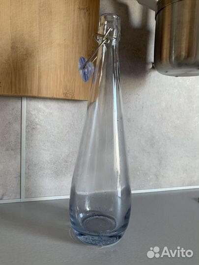 Бутылка с пробкой, прозрачное стекло, икеа