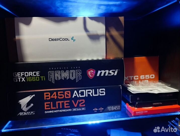 Игровой пк(новый) 5 2600x 1660ti