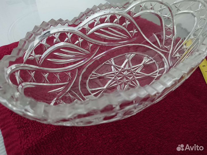 Ваза/конфетница/ладья. Хрусталь СССР