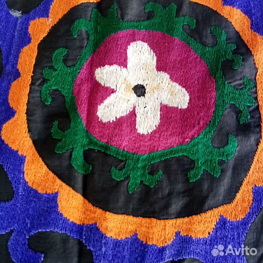 Узбекское винтажное Сюзане. Панно, покрывало. 029