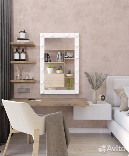 Гримерное зеркало с лампочками новое