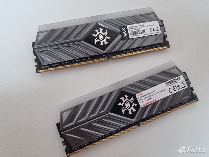 Оперативная память ddr4 16gb 3200 RGB - 2шт