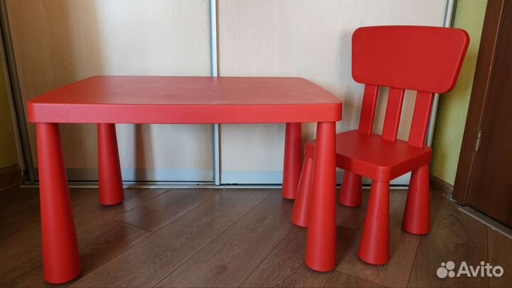 Детский стол и стул IKEA