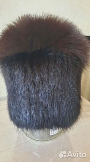 Шапка норковая вязаная женская