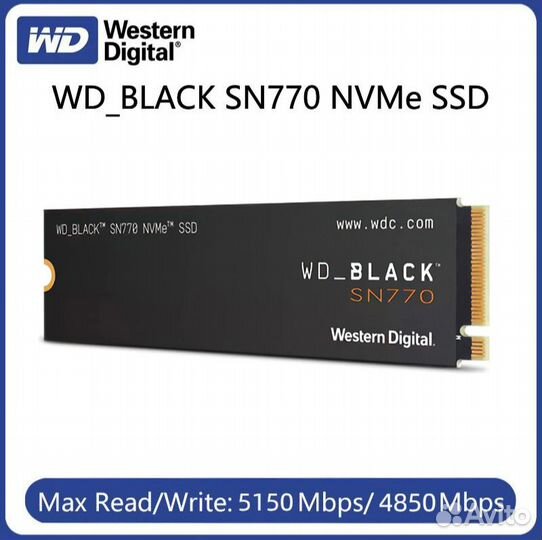 SSD 1 тб Western Digital WD black SN770 NVMe