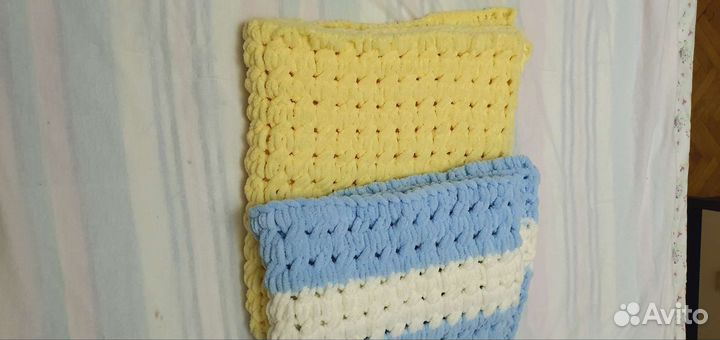 Плед детский вязаный ручная работа