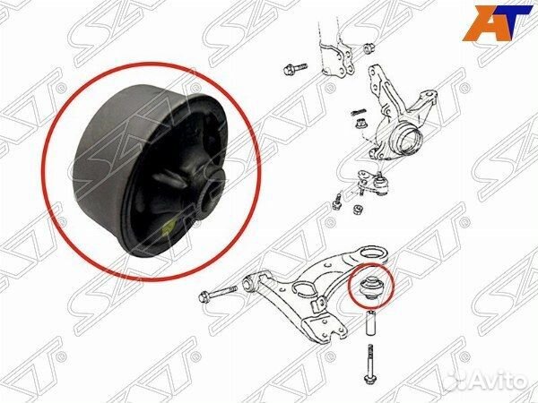 Сайлентблок переднего рычага задний toyota coro