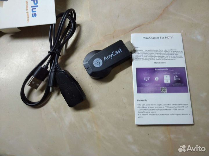 AnyCast MiraScreen tv stick, технология Miracast
