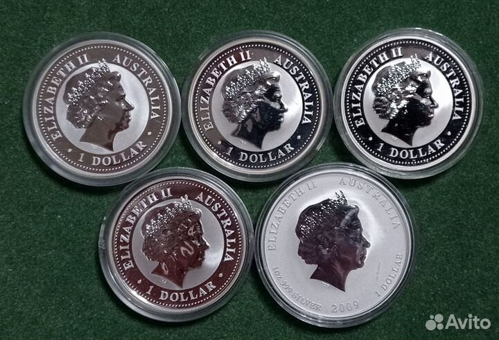 Монеты Австралии Лунный календарь Серебро