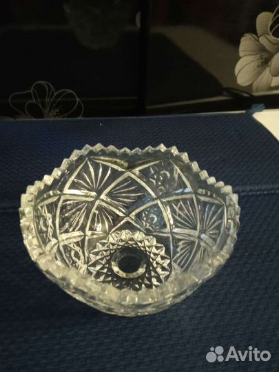 Ваза хрустальная СССР для конфет