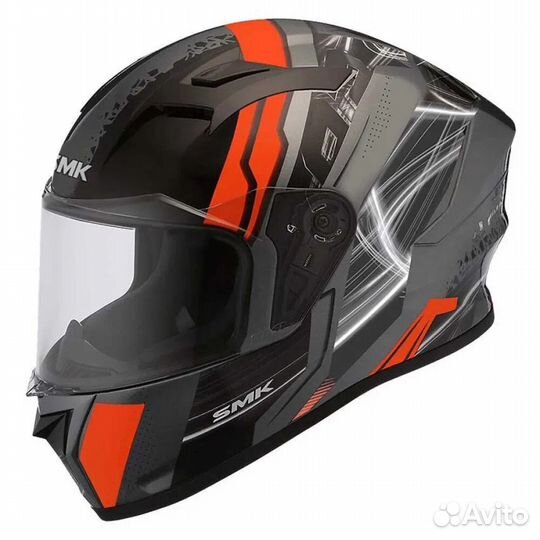 SMK Stellar Swank ECE 22.06 full face helmet Silve