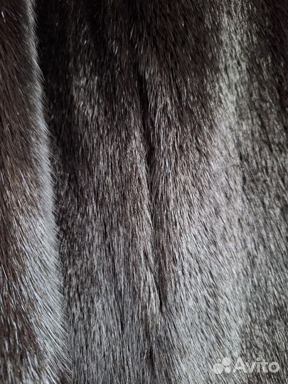 Шуба норковая с капюшоном 46