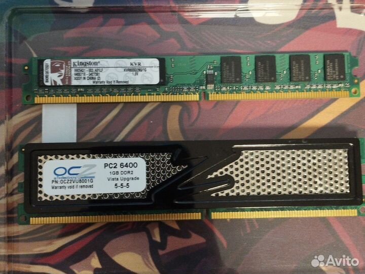 Оперативная память 2 комплекта ddr2 и ddr3