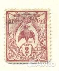 Старая почтовая марка Новой Каледонии