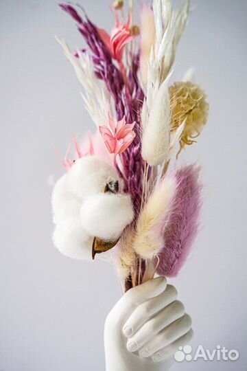 Букет из сухоцветов, сухоцветы в кашпо, букет