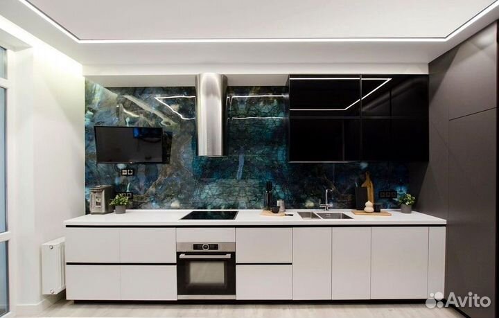 Угловой кухонный гарнитур современный