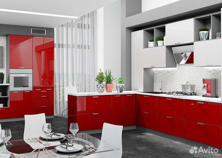 Глянцевая кухня в рассрочку