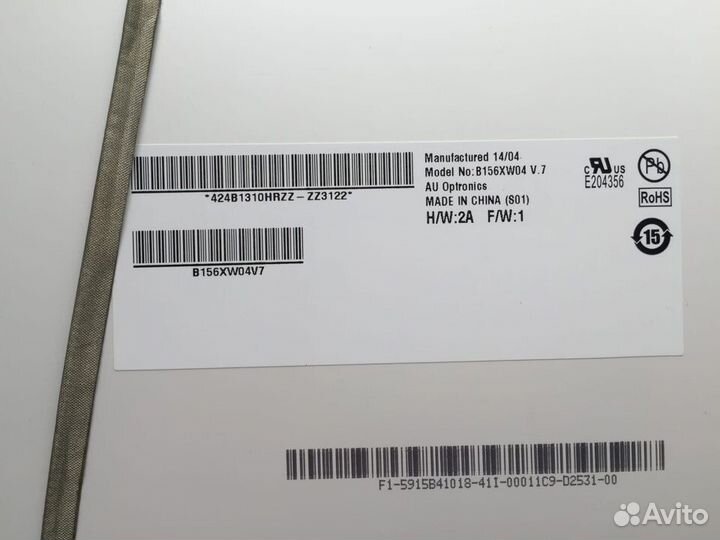 Матрица15.6 slim 30pin (b156xw04 v.7)