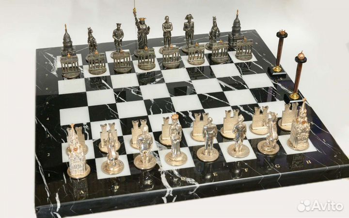 Шахматы из серебра ручной работы